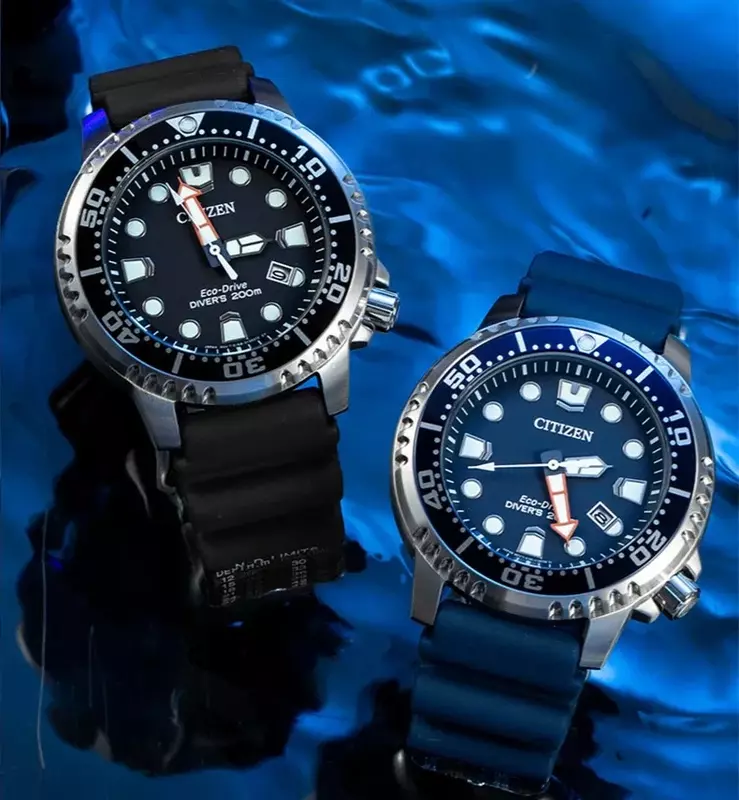Jam tangan olahraga pria, 2024 gaya mewah merek BN0150 seri Eco-drive desain tahan air jam laki-laki gelang silikon kuarsa