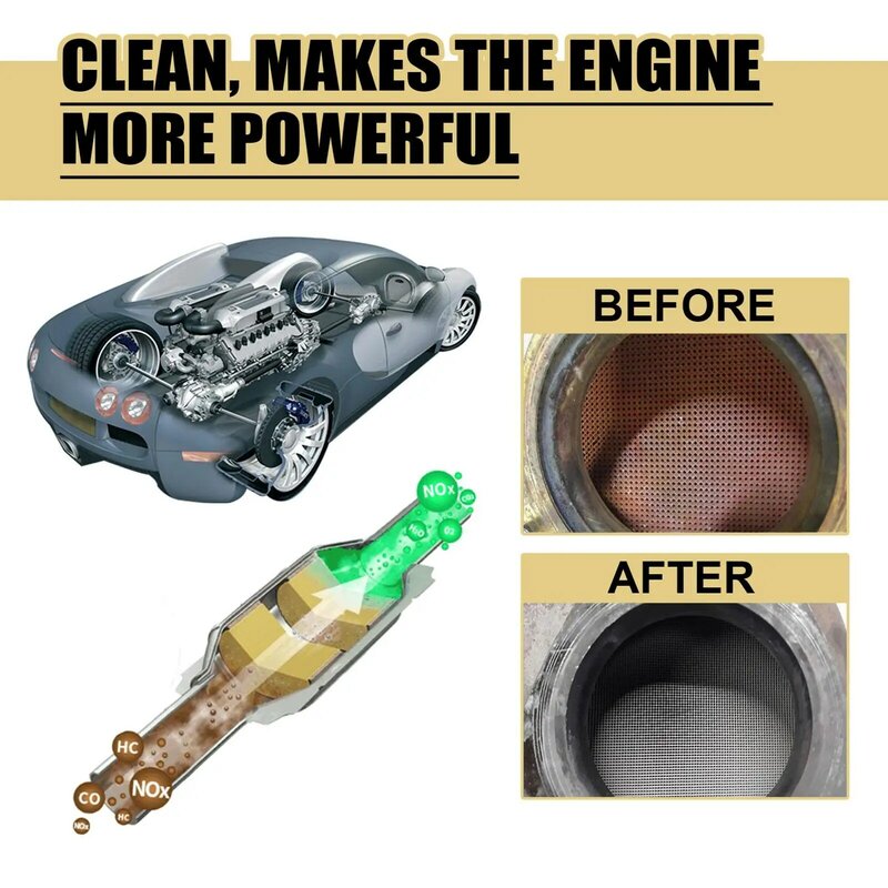 Catalytic Converter Cleaner For Car Engine Catalytic Converter Cleaner Booster Cleaner Carbon Deposit Removing Agent 30ml