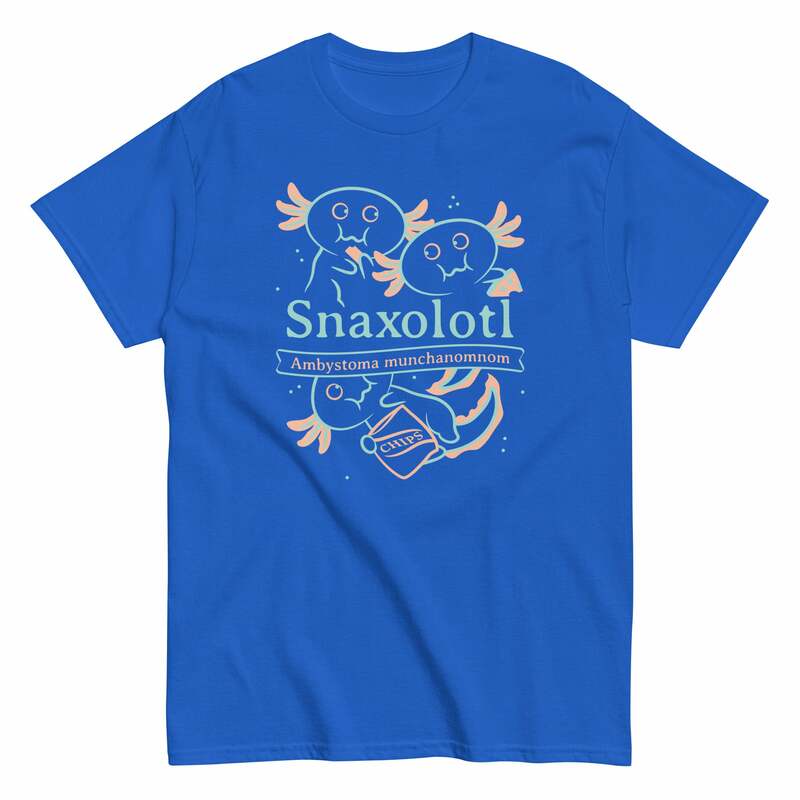 Snaxolotl-تي شيرت بأكمام قصيرة للرجال والنساء بتصميم جرافيك أنيمي ، ملابس للبنات ، منتجات وصلت حديثًا ، الصيف