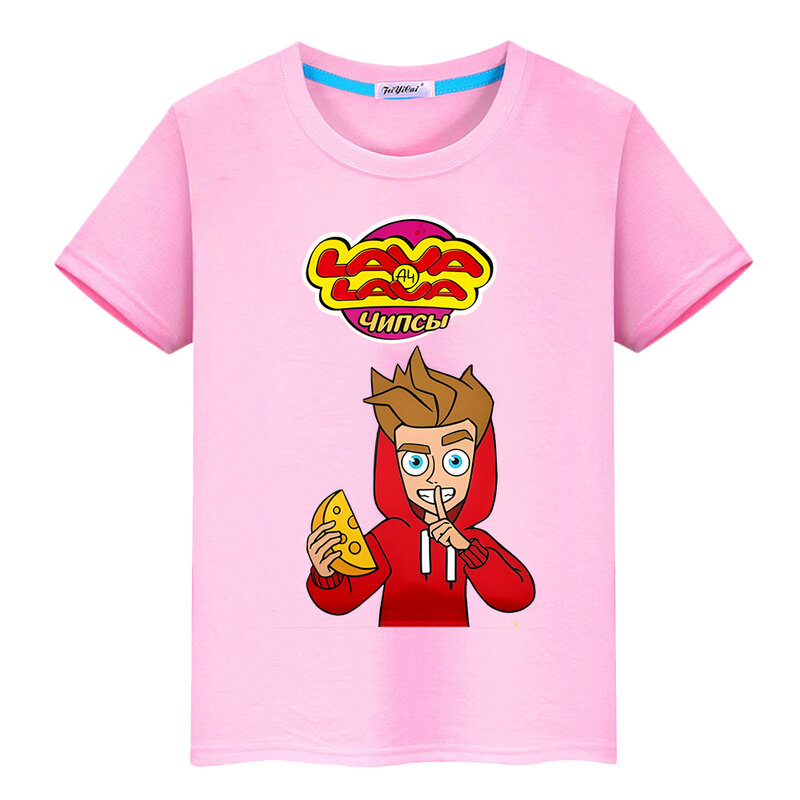 T-shirt court 100% coton pour enfants, vêtements pour filles, une pièce, Merch A4 Lamba Anime Tees, Y2K