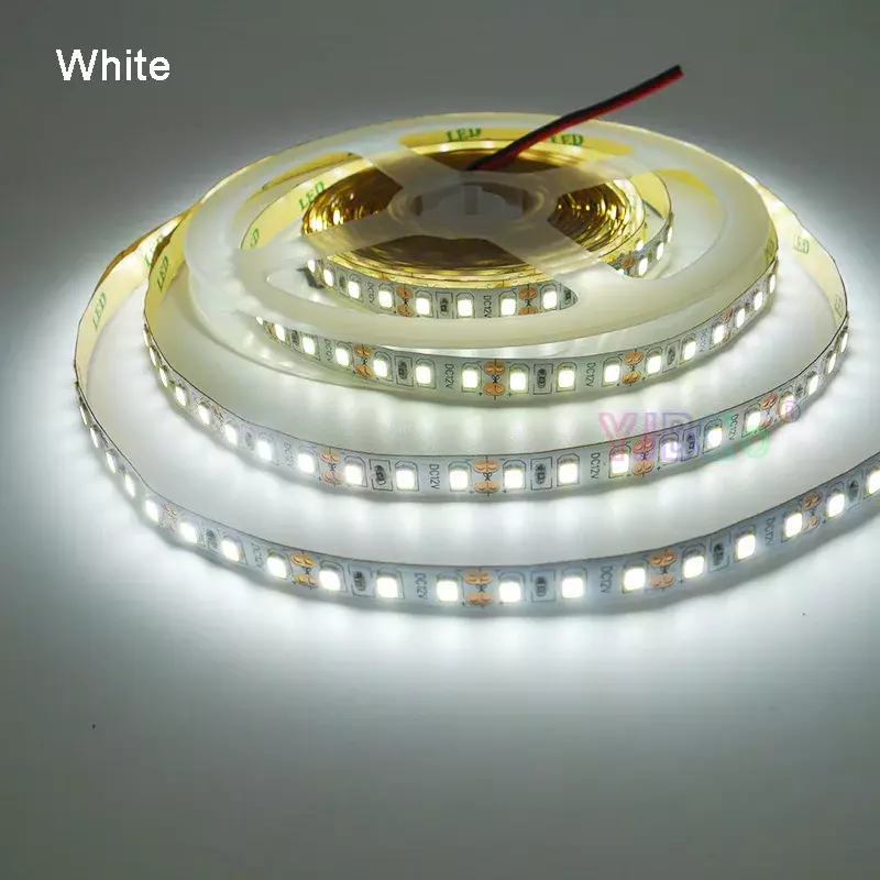 Tira de luces LED Flexible IP30 NP, 12V CC, 5m, alto brillo, 2835 SMD, 120 LED/M, 240 LED/M, Blanco/blanco cálido/Rojo/verde/azul