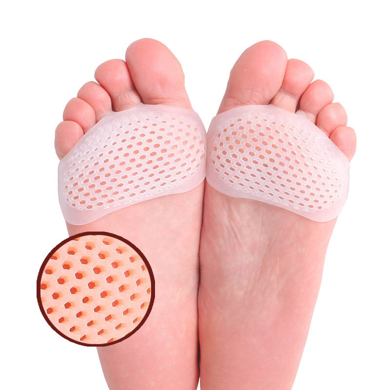 Bantalan kaki Metatarsal silikon, 2 buah alat perawatan kaki, pemisah jari kaki pereda nyeri, sol pijat kaki Orthotics