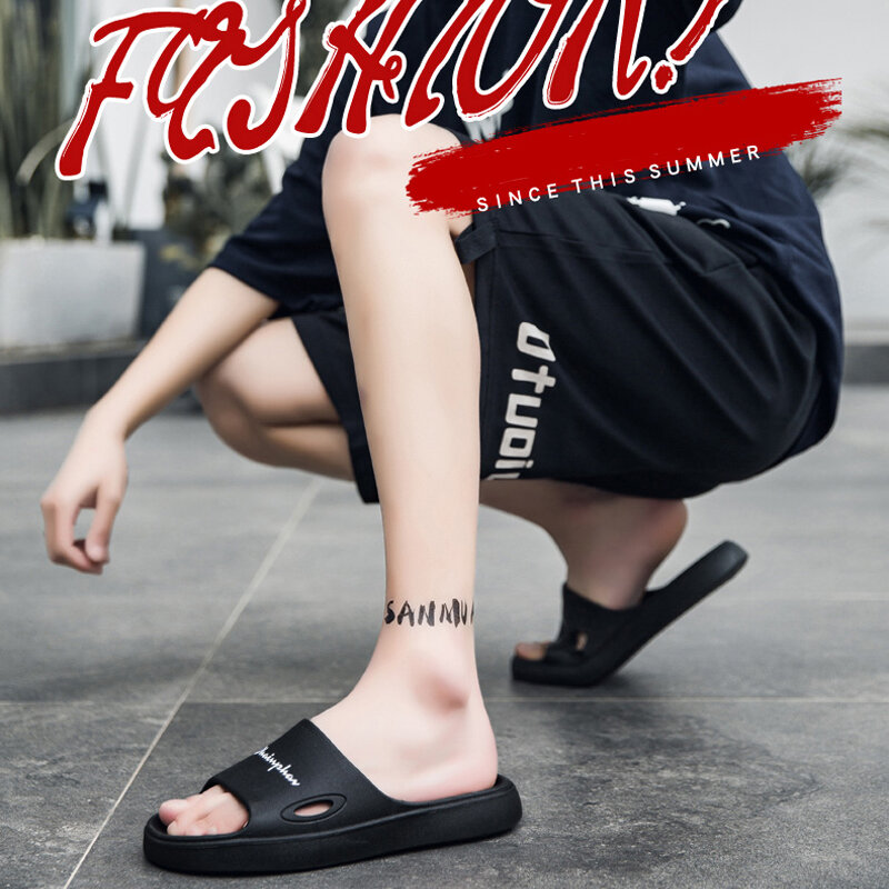 Sandal Pria Musim Panas Santai Pakaian Olahraga Rumah Kamar Mandi Anti-selip Deodoran Pantai Bawah Lembut Pria Sandal Kelapa Sandal Jepit