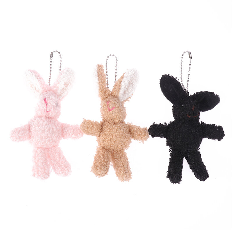 Porte-clés pendentif lapin en peluche, dessin animé kawaii, jouets beurre, mignon, peluche lapin, pendentif sac à dos, cadeau, 13cm