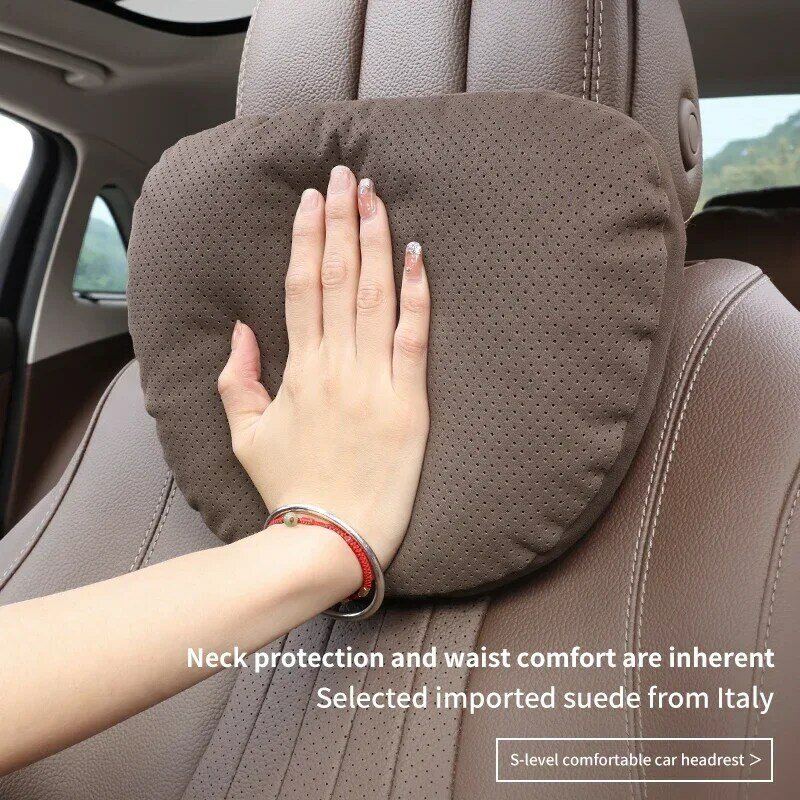 Top Quality Car Headrest Neck Support Seat Soft Neck Pillow Breathable For Maybach S Class Design Universal Protector Neck