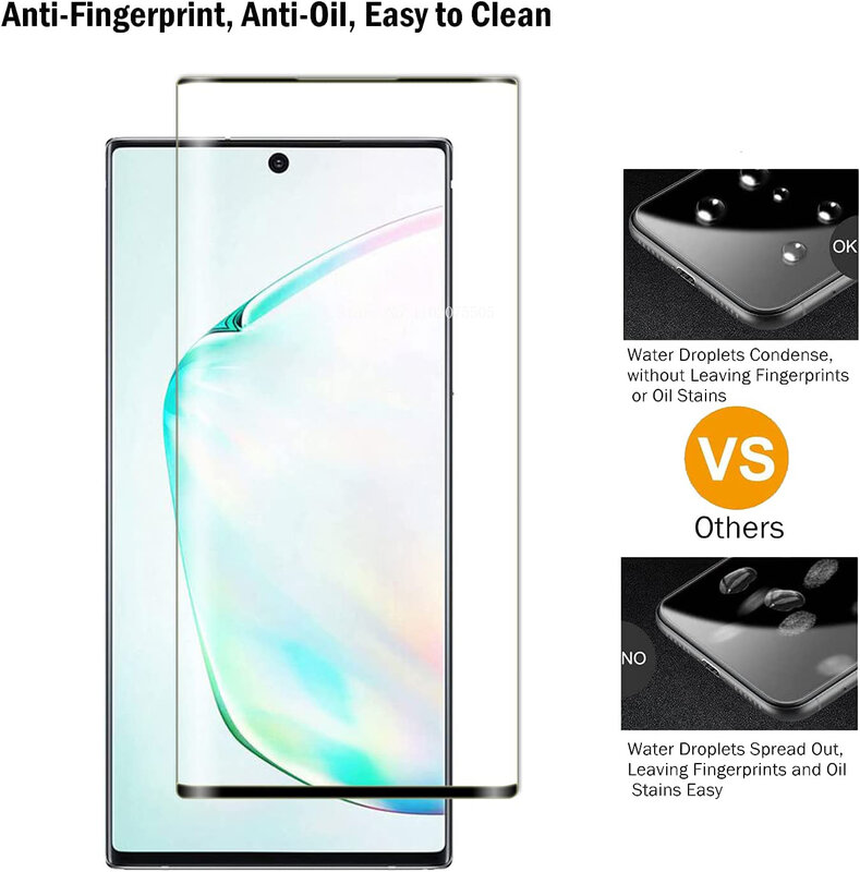 2/3ชิ้นกระจกเทมเปอร์โค้งสำหรับ Samsung Galaxy Note 10 + PLUS A2 Core ฟิล์มกระจกกันรอยฟรีค่าจัดส่ง