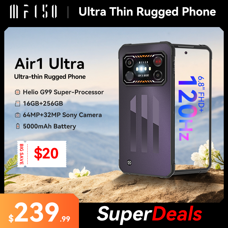 Iiif150 air1 ultra robustes Nachtsicht-Smartphone 6.8 "fhd 120hz Display Helio G99 64mp Kamera globale Version 8GB 256GB