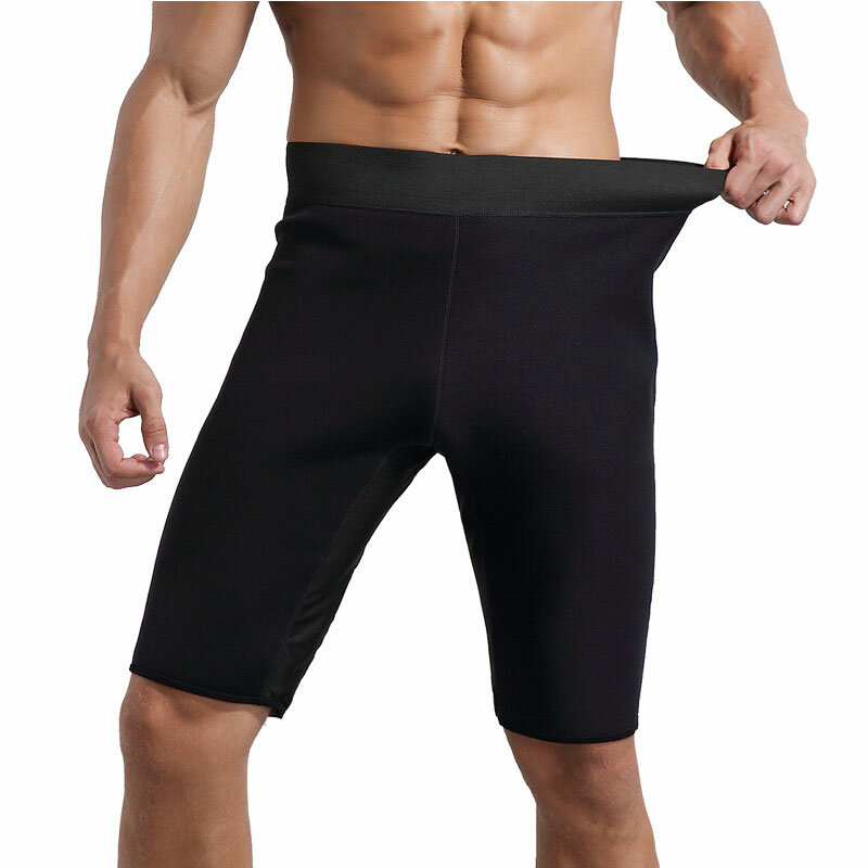 Men's Sauna Sweat Pants Tummy Tuck Sweat Shaping Pants Tight Fat Burning Slimming Shorts Weight Loss Slimming Bundle Pants