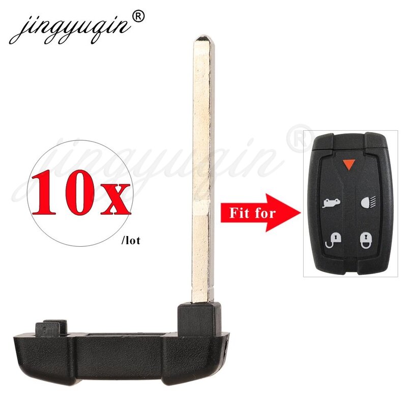 jingyuqin 10pcs Car Key Blank For LAND ROVER Freelander Remote Smart FOB Uncut Keyless Blade Auto Parts Replacement