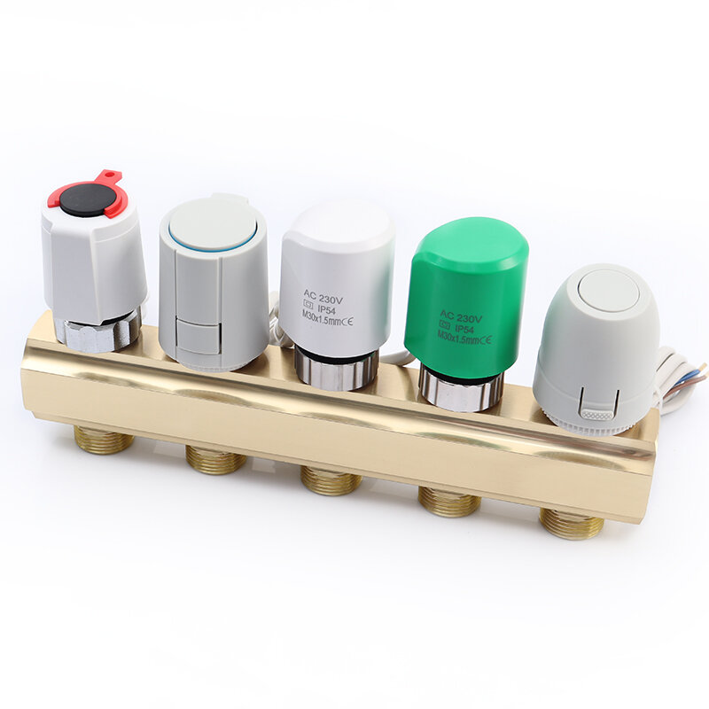 5 Pieces Thermal Actuator NC 230V for Underfloor Heating Manifold  Electric Actuator M30*1.5 for Floor Heating Thermostat