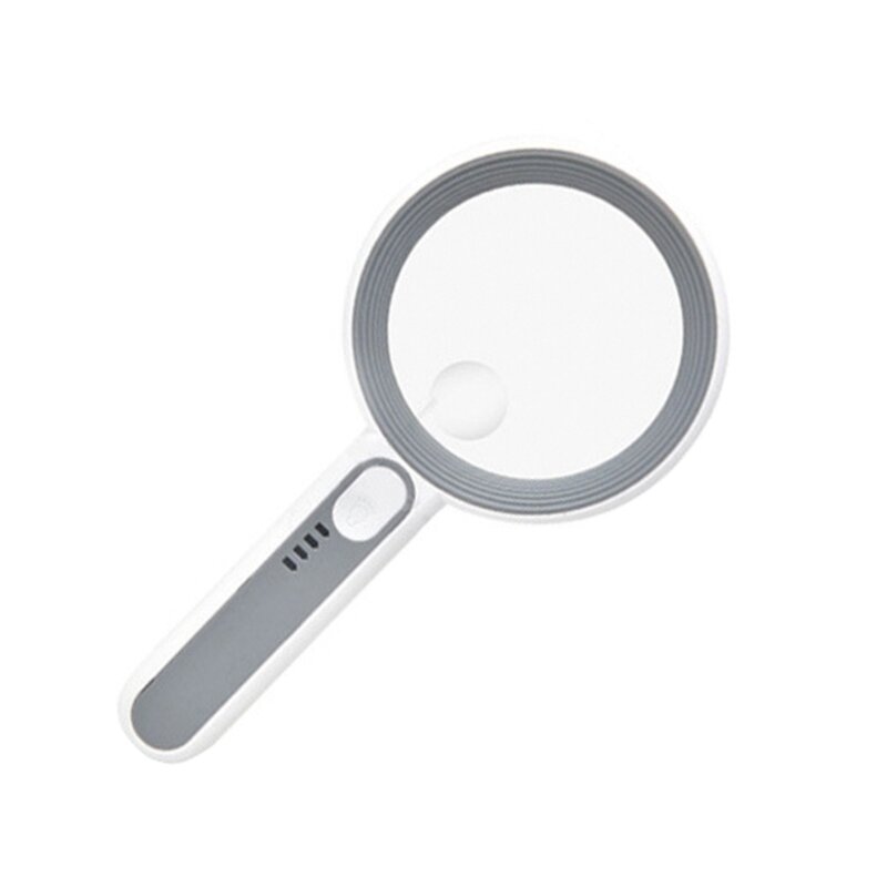 Rechargeable Handheld Magnifier 3 Lighting Modes Illuminated  Glass Dropship