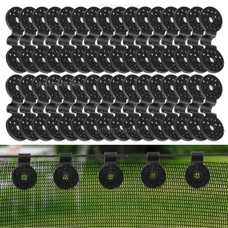 5/100pcs Plastic Clips For Awnings Outdoor Shadow Awning Network Clip Camping Clips Garden Buildings Fence Net Fix Clamp Hook