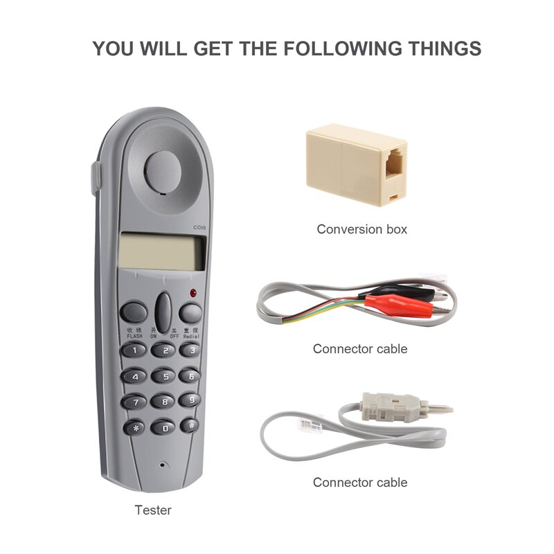전체 전화 버트 테스트 테스터, 라인 맨 도구, 네트워크 케이블 세트 장치, C019 전화선 오류 확인