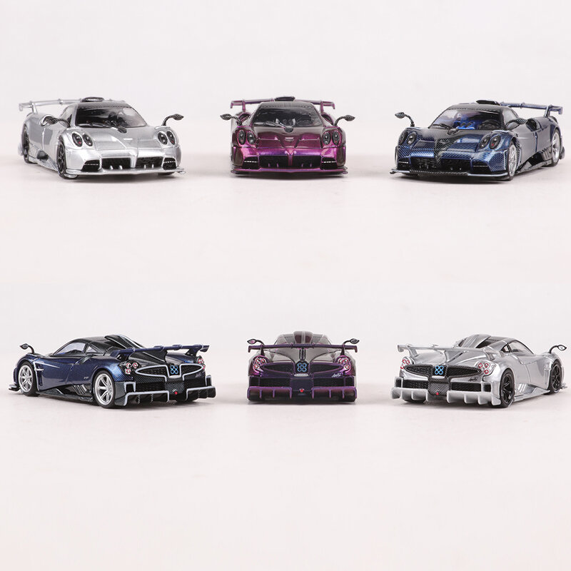 Modèle de voiture en alliage de carbone Imola, modèle CM, violet, argent, bleu, 1:64