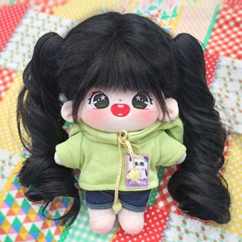 Długie kręcone włosy bawełniana lalka peruka z włókna chemicznego mocowanie włókna chemicznego BJD SD włosy dla lalki miękki jedwab fioletowy