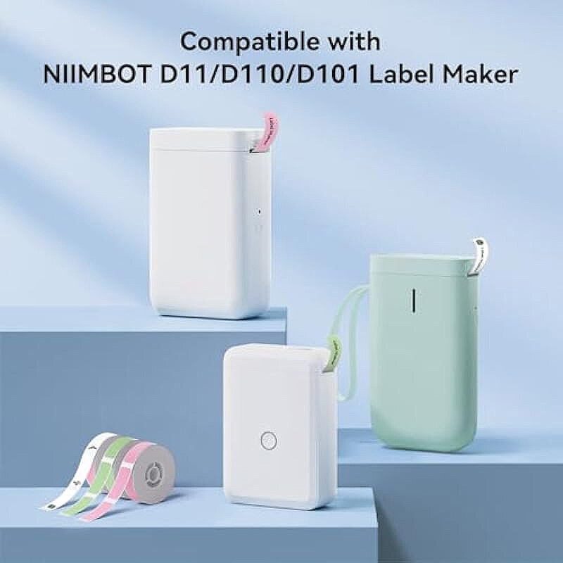Niimbot D101 D11 D110 stiker warna Thermal Label Tag tahan air anti-minyak untuk Mini Portable Printer untuk ponsel