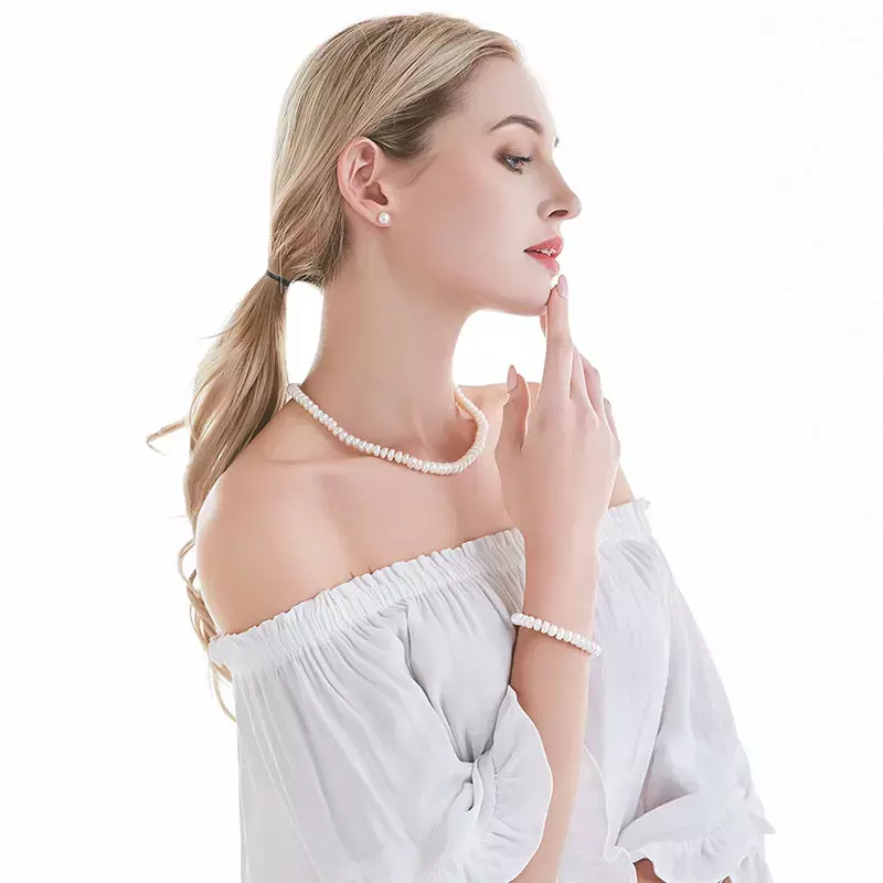 HENGSHENG-Brincos de Pérola Branca de Água Doce para Mulheres 100% Genuína, Joias da Moda, Super Deal com Caixa de Presente