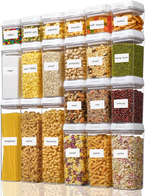 Комплект герметичных контейнеров для хранения пищевых продуктов Vtopmart, 21 шт., пластиковая кухня без БФА