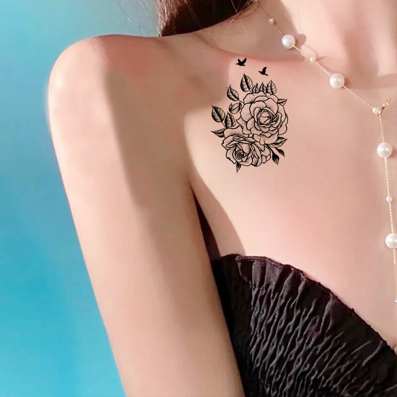 Pegatinas de tatuaje de punto desechables de Panda lindo