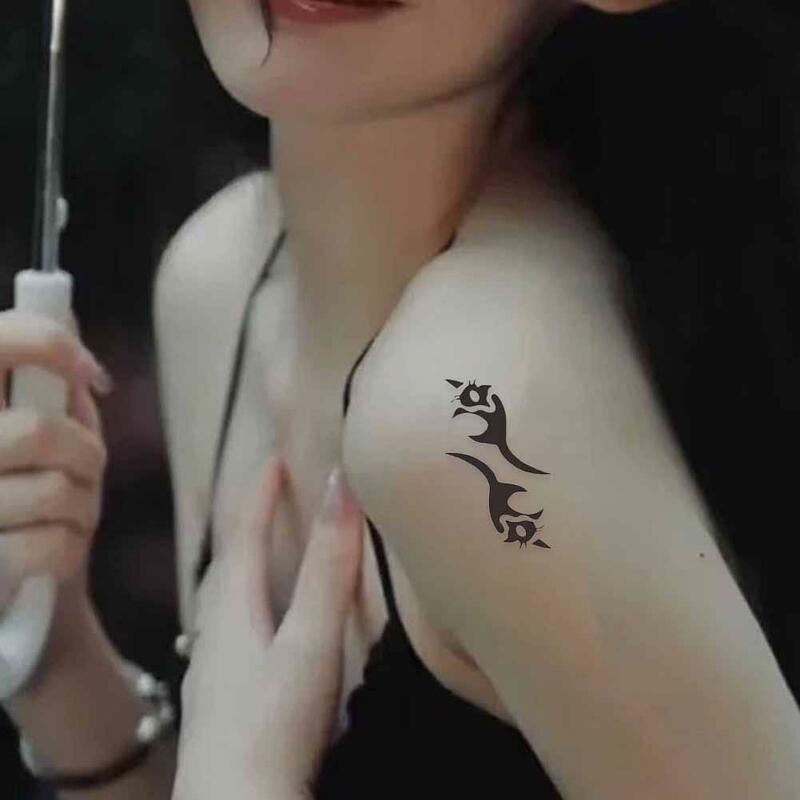 Водостойкие Временные татуировки для мужчин и женщин, индивидуальный 3d-дизайн штрих-кода для боди-арта, интима, миниатюрный размер, наклейки для татуировок