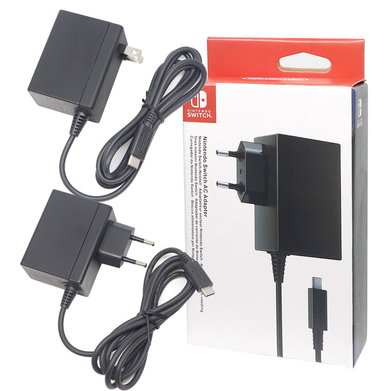 Оригинальный адаптер питания 100-240 в, зарядное устройство для NS Switch, адаптер питания для Nintendo Switch, зарядка подходит для вилки EU, UK, US