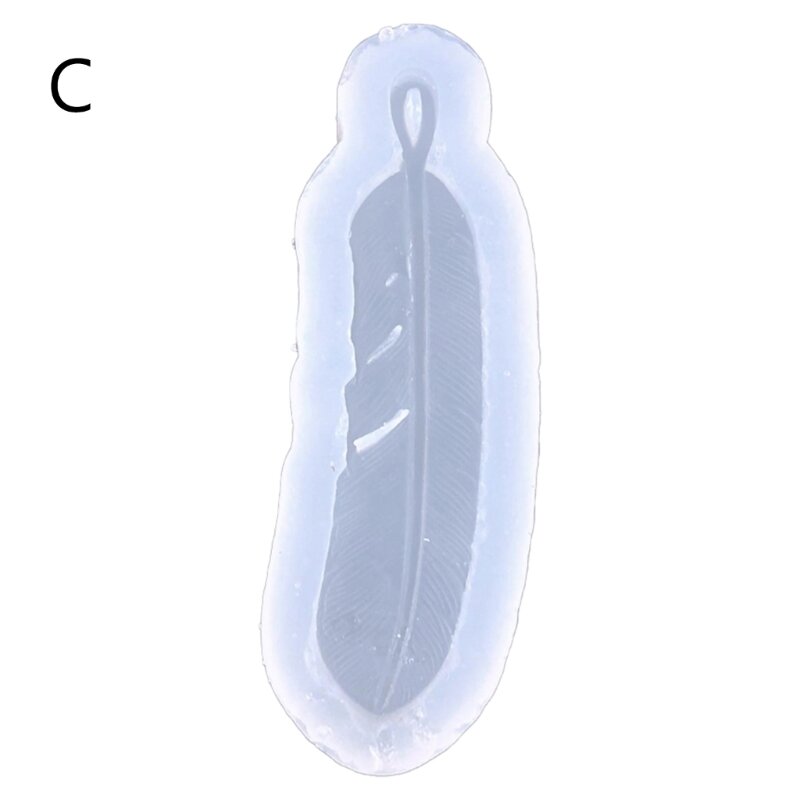 Silicone Resin Molds Butterfly House Feather Keychain Mold DIY Pendant Ornaments Epoxy Resin Crafting Mold