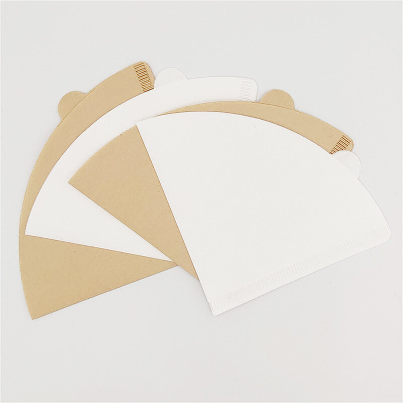 Piezas de papel de pulpa de madera en forma de V, cono de V60-01, filtro de café blanco, bolsa coladora de café, accesorios para Infusor de té Espresso, 100