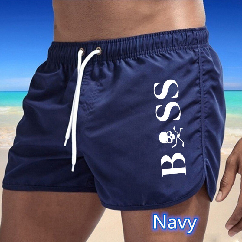2023 Summer Men's Beach Shorts Sexy Swimsuit Trunks Colorful Swimwear Surf Board Male Clothing Quick-drying Casual Sport Pants