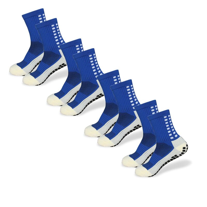 4 Pair Men's Soccer Socks Anti Slip Non Slip Grip Pads for Football Basketball Sports Grip Socks