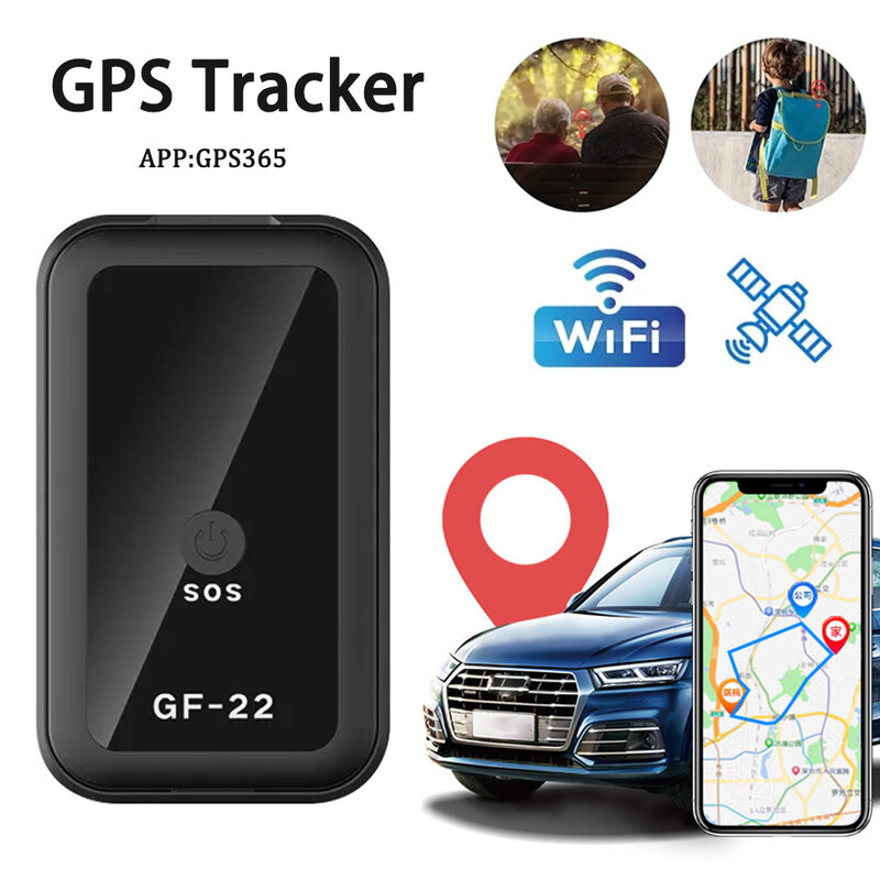 GF22 جهاز تعقب مغناطيسي بنظام تحديد المواقع ، محدد موقع سيارة صغير بنظام تحديد المواقع ، جهاز تتبع ضد الضياع ، تطبيق GPS365 ، واي فاي ، رطل دروبشيبينغ ، 15 IOS