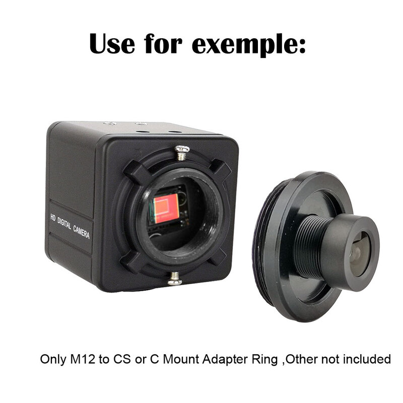 Cincin Adaptor Konverter Dudukan Lensa 5 K Ke C/CS Logam Witrue Aksesoris CCTV Konverter Lensa 5 K Ke 12 M