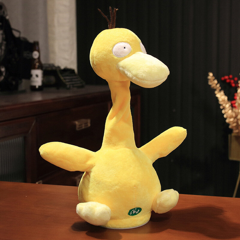 Talking Dancing Duck Mimicking Recording Plush Baby Toy Musical Singing Glowing Animated Twisting Gift of Toy for Boy Kid