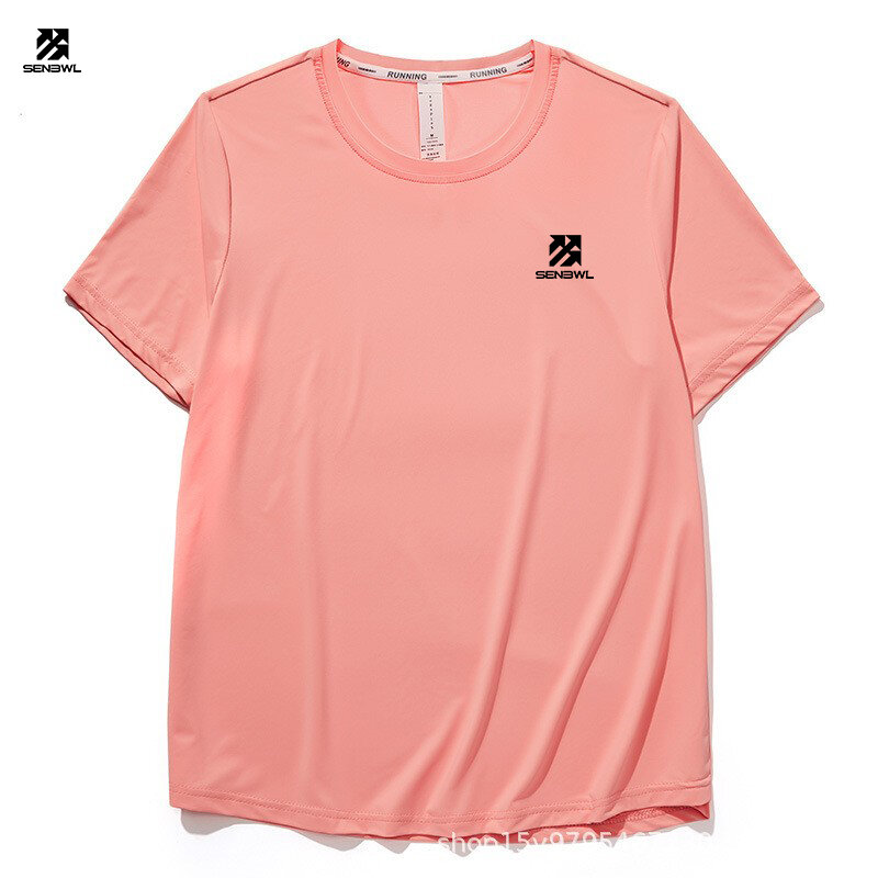 SENBWL-Quick Dry respirável manga curta camiseta para mulheres, alta qualidade, corrida, Yoga Tees, Sportswear para ginásio, tops de treino
