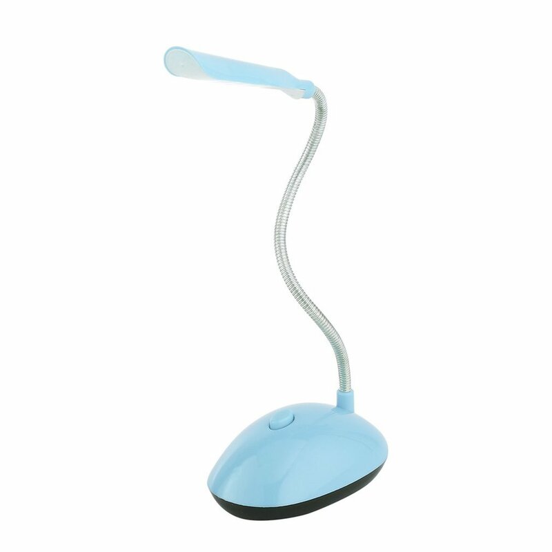 Fexiable lampu meja LED lampu baca buku dioperasikan baterai AAA hijau/biru untuk rumah kamar tidur anak-anak lampu malam PY-X7188