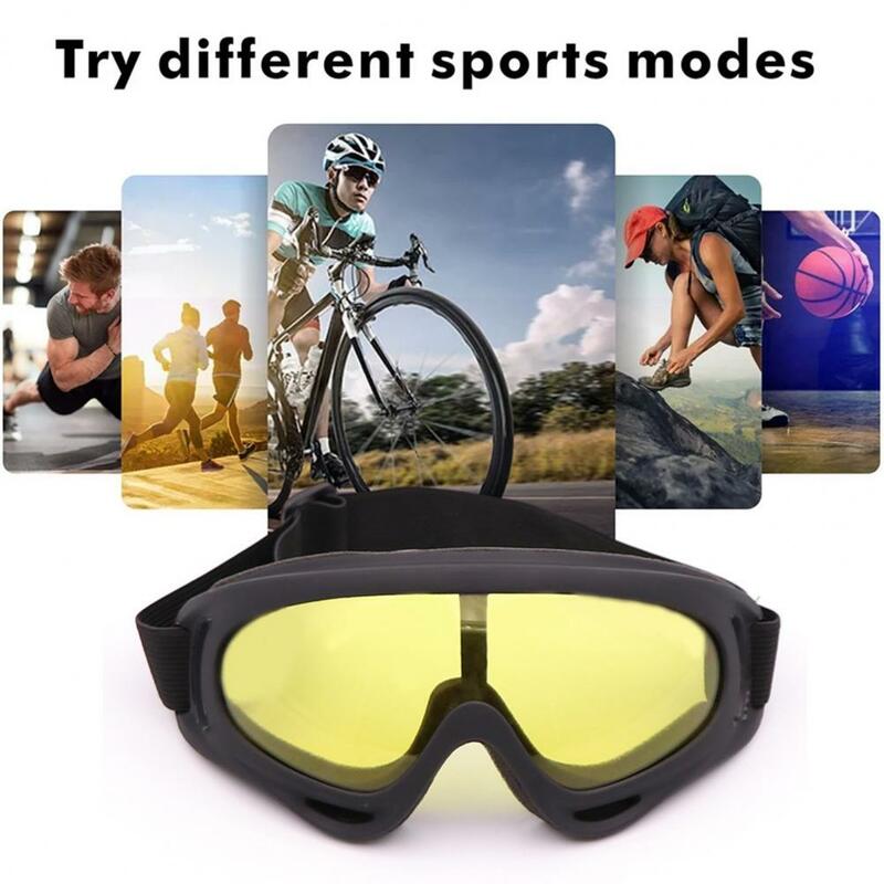 Kacamata pelindung helm motor, helm olahraga luar ruangan tahan angin tahan debu kacamata Ski papan salju Motocross kendali kerusuhan