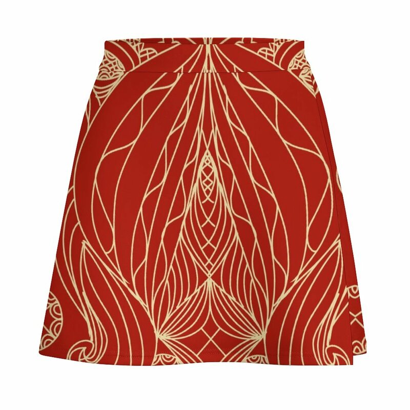 Minifalda de templo rojo real para mujer, vestido elegante de lujo para fiesta, ropa de estilo coreano, 2023, 2023