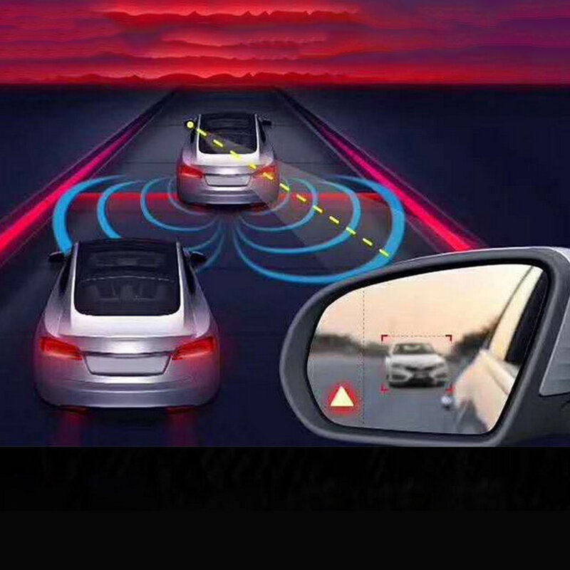 Carro sistema de detecção ponto cego bsd lente luz alarme radar segurança condução sensor ultra sônico distância auxiliar pista mudança ferramenta