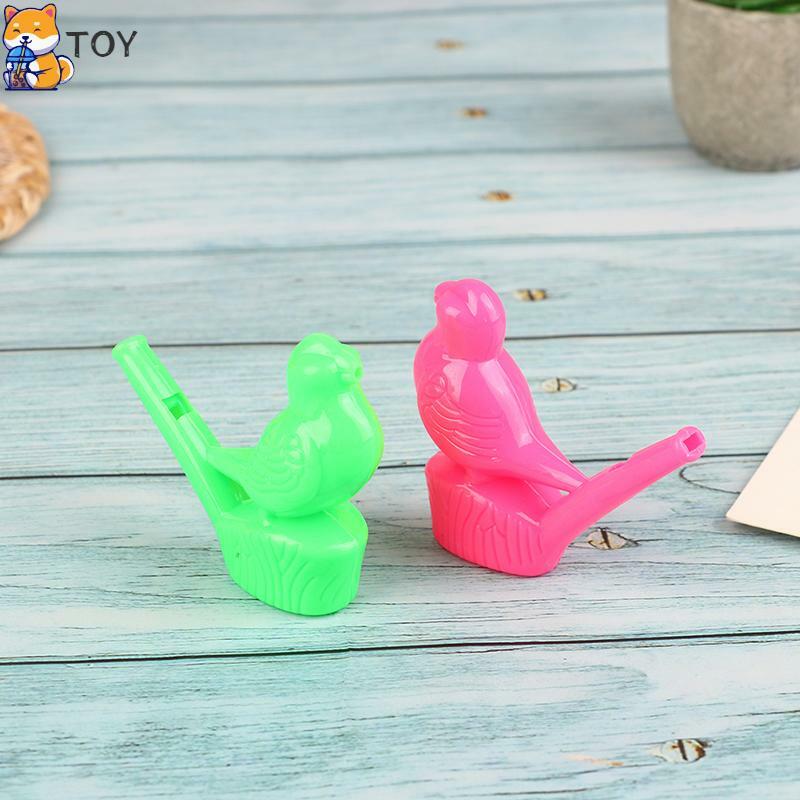 Silbato de plástico colorido para niños, juguete de 5 piezas, con forma de pájaro de agua, instrumento Musical, fabricante de ruido