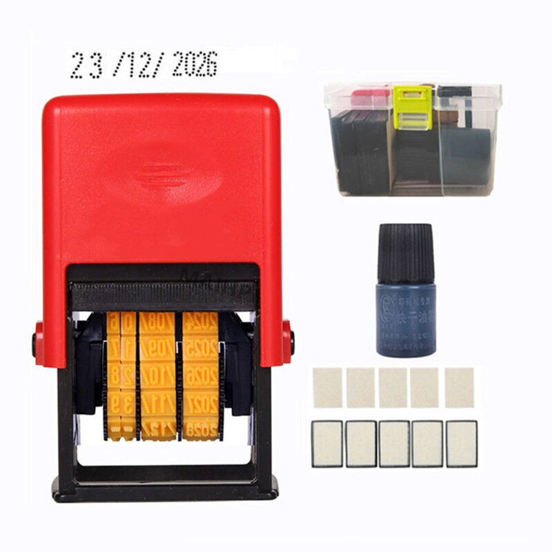 Date Seal Stamping Printer Machine Handheld Quick-Drying Ink Date Printing Coding for Food Plastic Bag Bottle Metal Can Printer