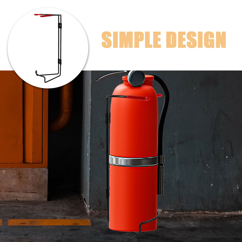 2 Pcs Fire Extinguisher Hanger Braces Universal Mounting Bracket Wall Steel Hook