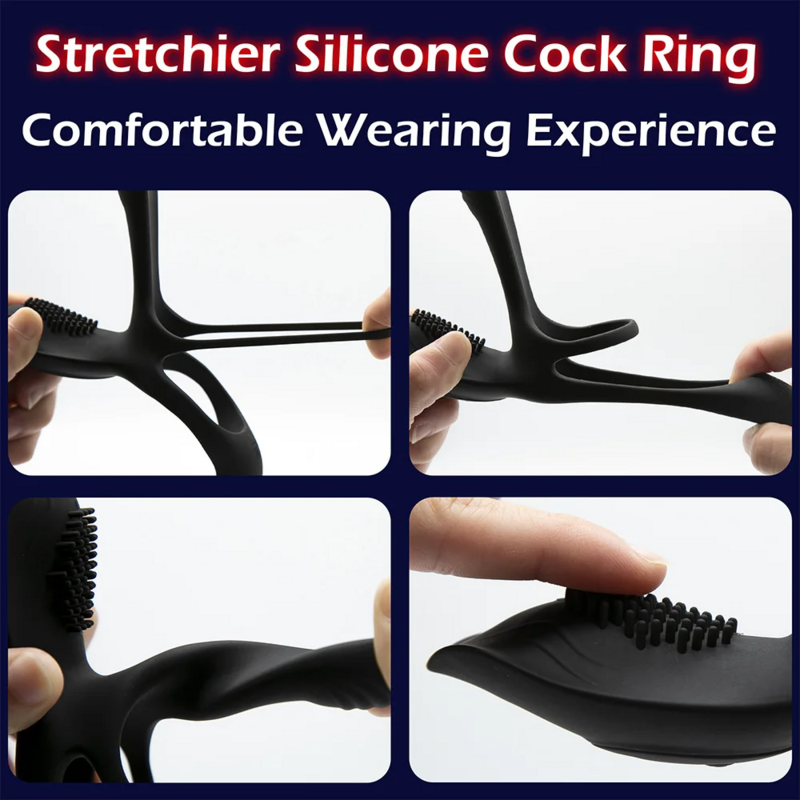 Vibrating Cock Ring Sex Toys Penis Sleeve Sucking Stimulator Ejaculation Delay Remote Control G-spot Adult Goods For Couples