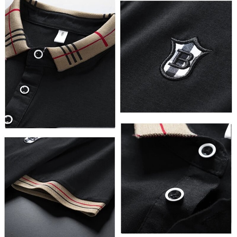 100% bawełniane oddychające koszulki Polo męskie letnie topy z krótkim rękawem casualowe bawełniane modne ciuchy luksusowa jakość