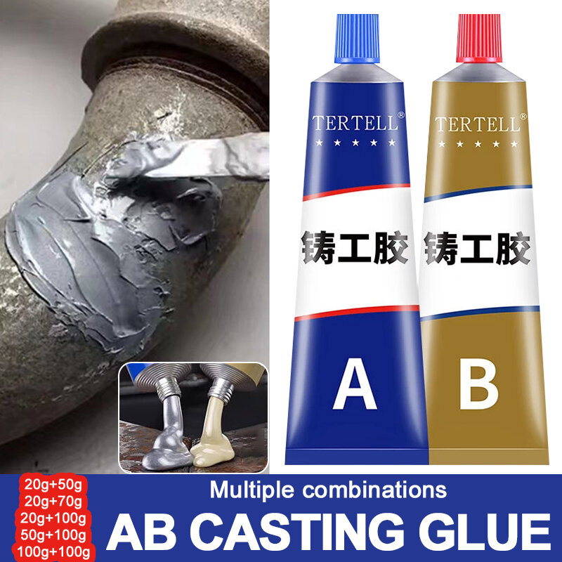 Strong Metal Repair Adhesive Casting Glue AB Glue Cold Welding Glue Plastic Iron Aluminum Stainless Steel Alloy Repair Adhesive