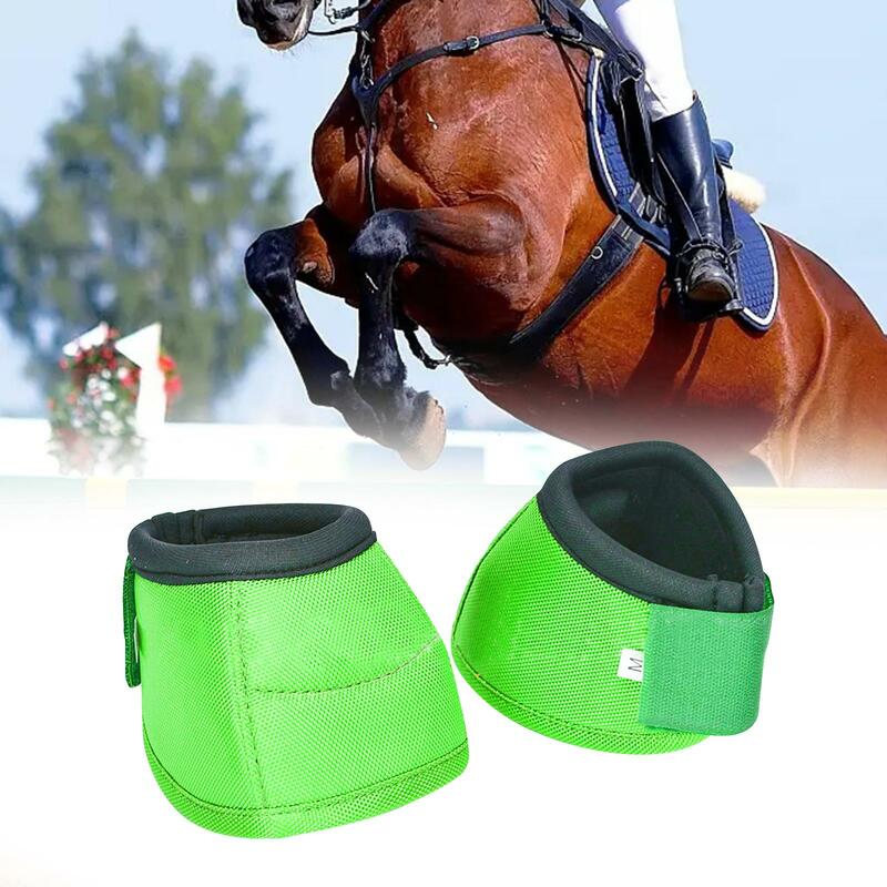 2Pcs Horse Bell Boots Horse Care Boot Lightweight Quick to Wrap Shock Resistant