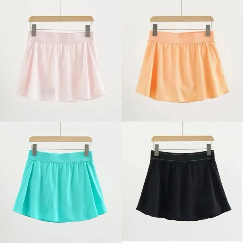 Comfortable Naked Anti Glare Tennis Skirt, Quick Drying, Breathable Yoga Shorts, Loose Casual Sports Skirt, Spring, Summer, New