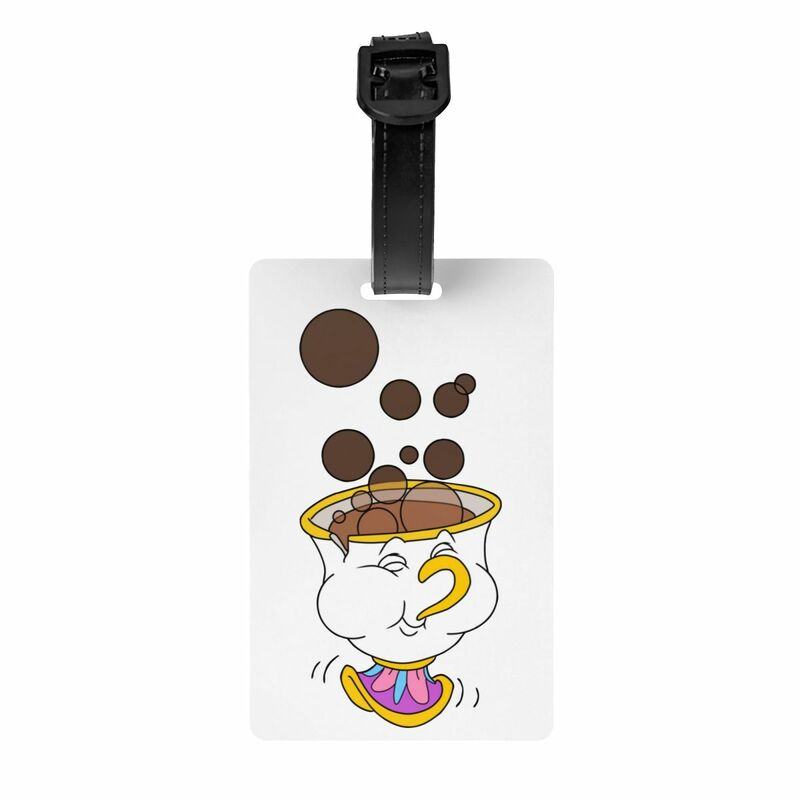 Beauty And The Beast Chip Blowing Bubbles Luggage Tag Baggage Tags Privacy Cover Name ID Card