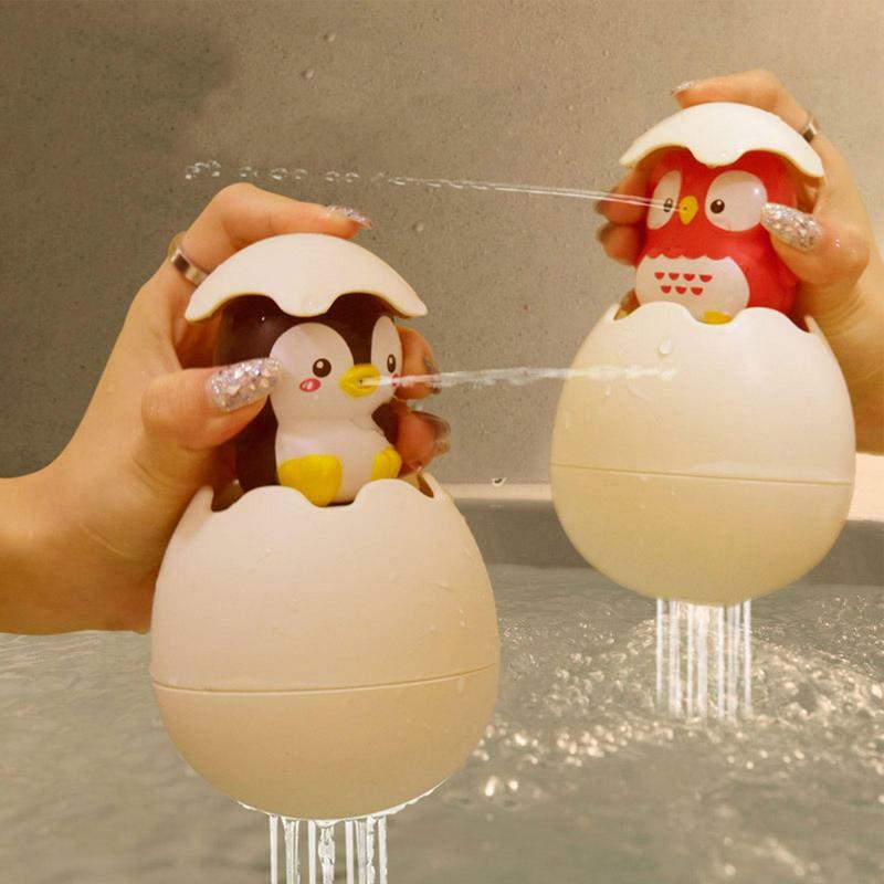 Hadiah mainan mandi bayi lucu, mainan hujan awan bebek telur mainan air kamar mandi anak-anak mainan mandi Sprinkler untuk anak-anak