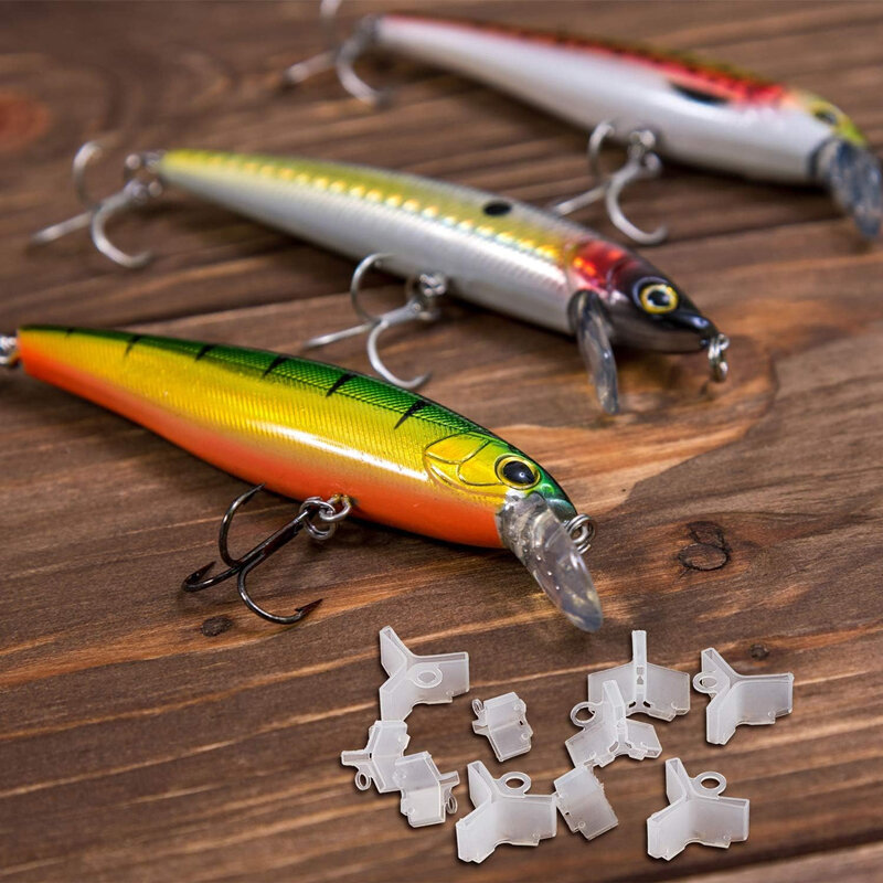 50Pcs/Lot Durable Protector Caps Fishing Out Hook Cover Safety Treble Fish Gear Lightweight Accessories with Slots Sleeves Tools