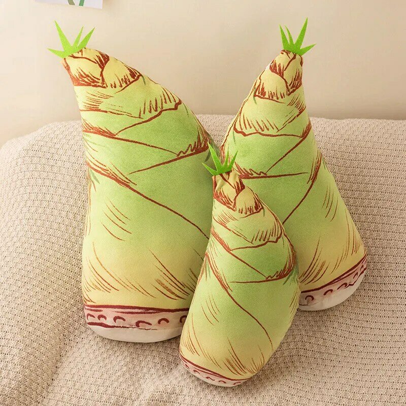Cartoon Bamboo shoes peluche Cute Simulation Plant Bamboo Plushies Dolls Throw Pillow farcito Soft Kids Toys for Girls Gifts