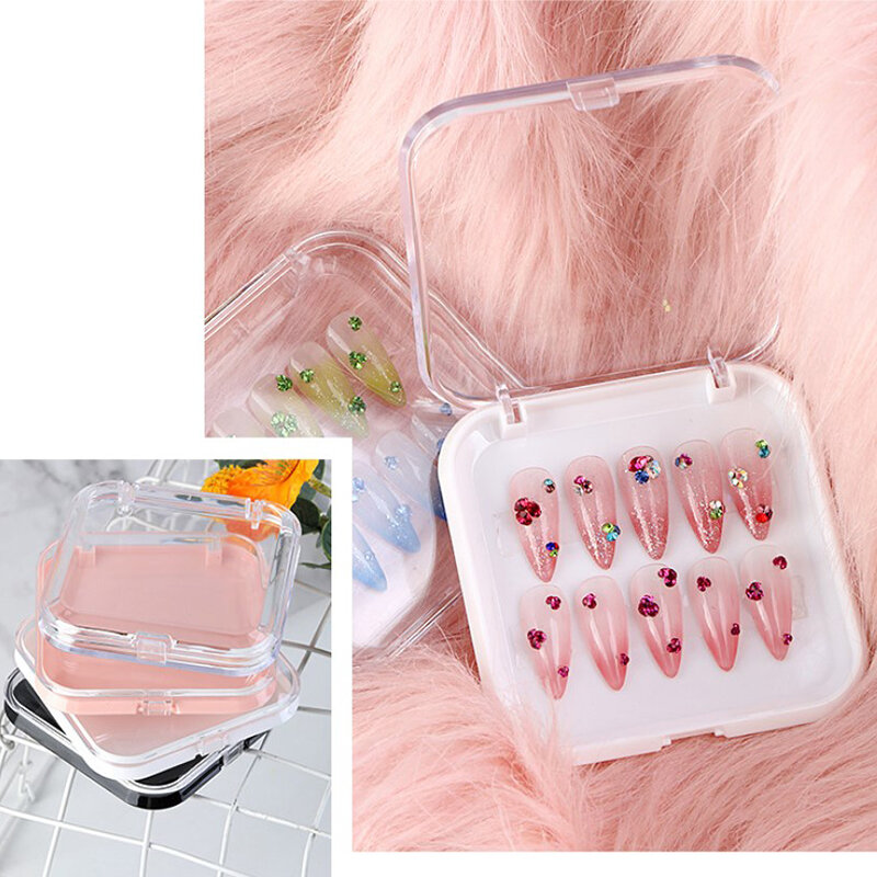 Exquisite Transparent Plastic Packaging Box Nail Enhancement Storage Jewelry Necklace Display Gift Box